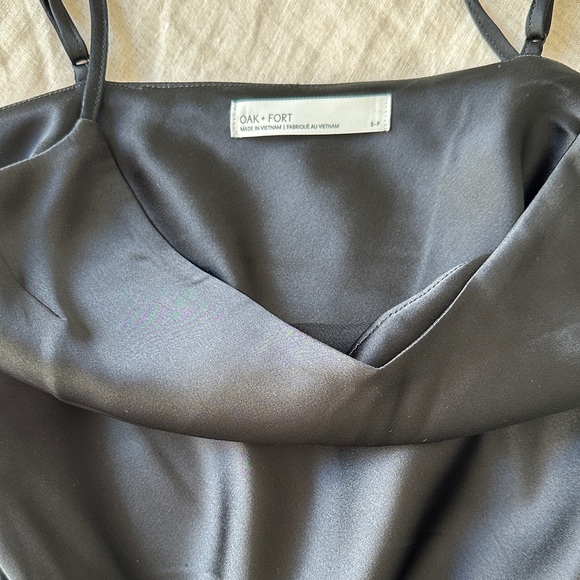 OAK + FORT Black Midi Slip Dress - Picture 2 of 6